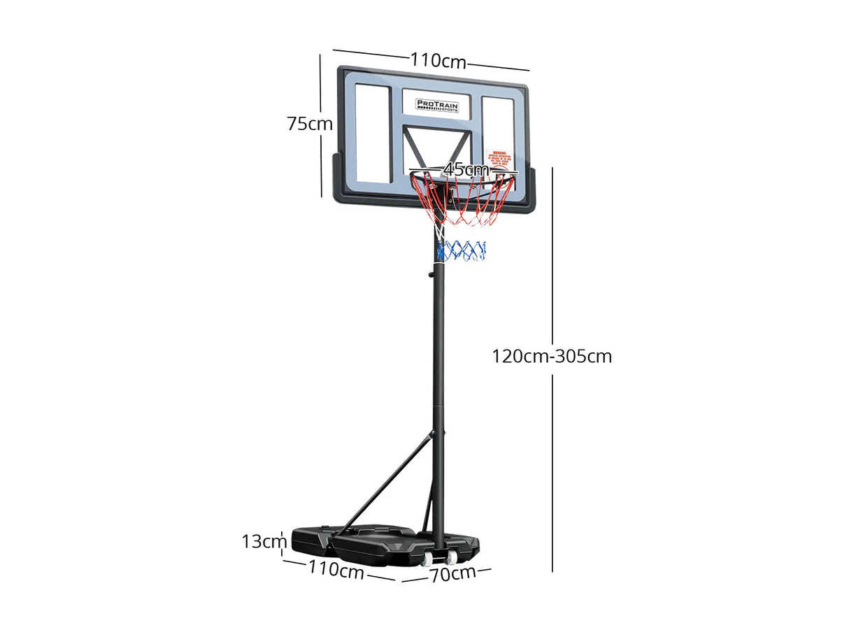 Adjustable Portable Basketball Stand Hoop S0321X