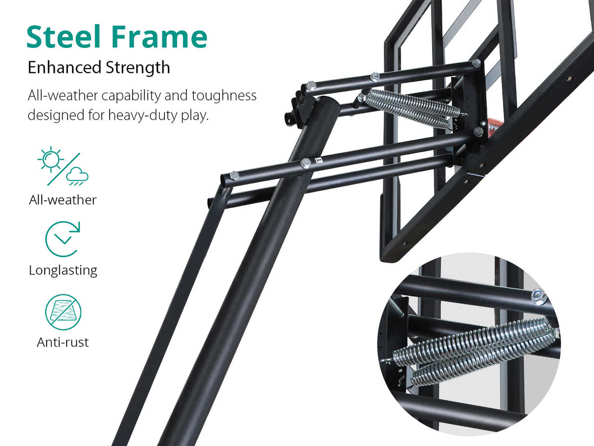 Adjustable Portable Basketball Stand Hoop - 3.05 m