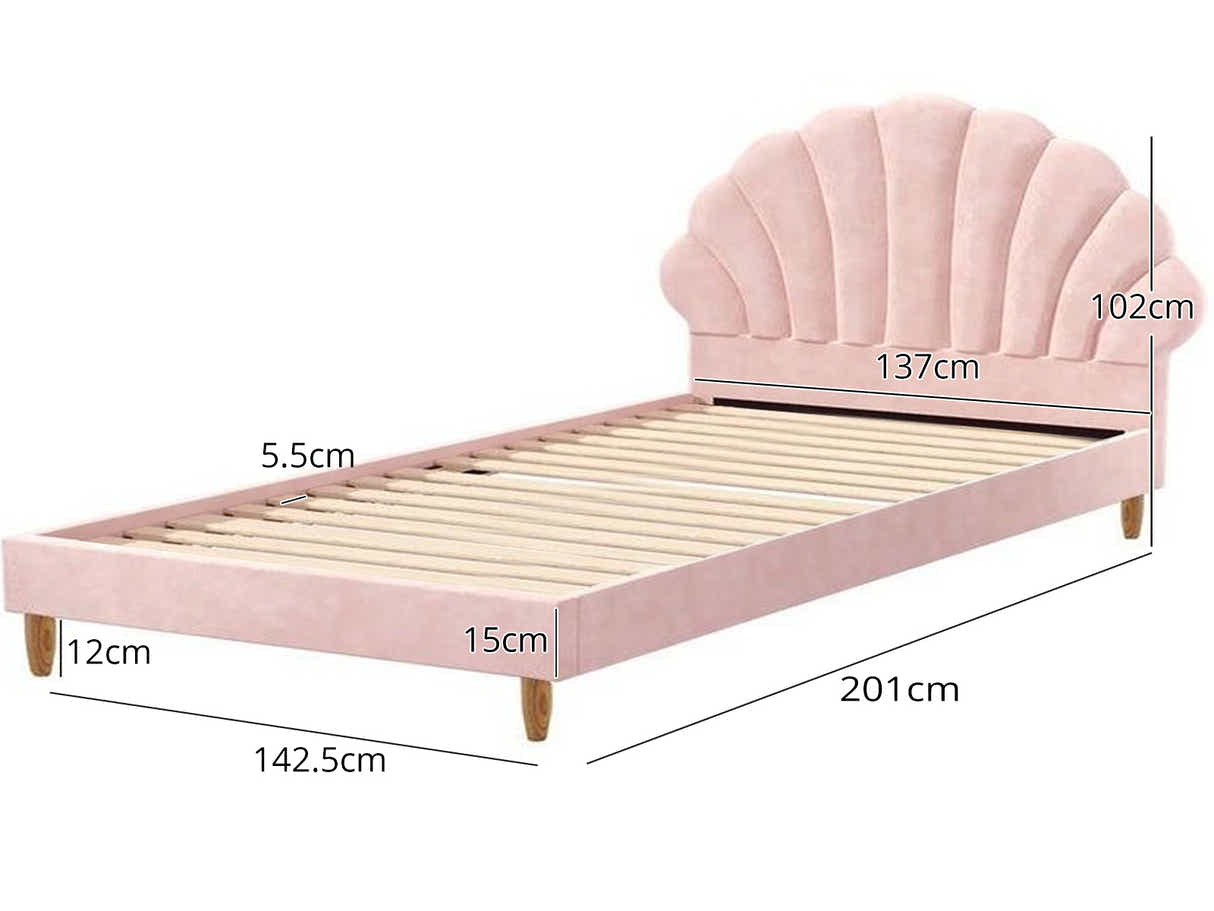 Ariel Princess Bed & Euro Top Mattress B34 - Double