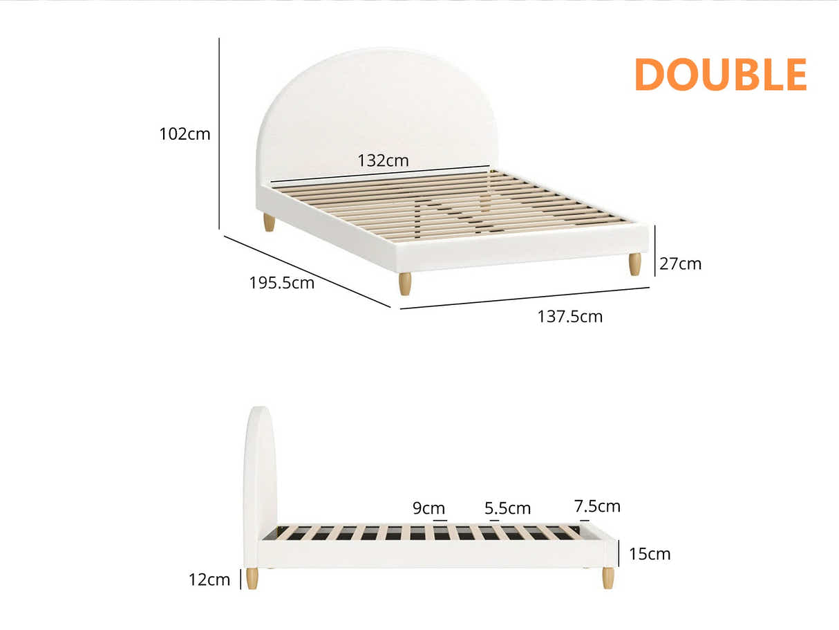 Shephard Bed Frame & Euro Top Mattress J32 - Double