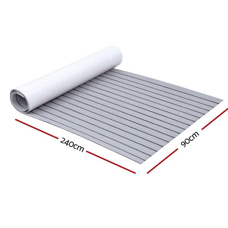DS NA EVA Foam Boat Flooring Mat Decking Sheet 240x90x0.6cm Light Grey
