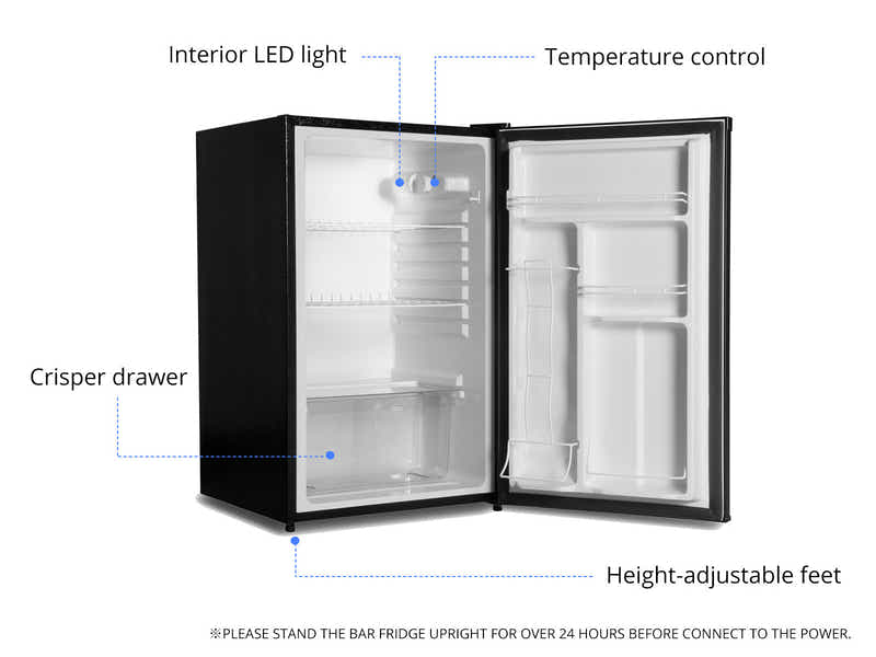 Novello Bar Fridge Black - XXL/110L