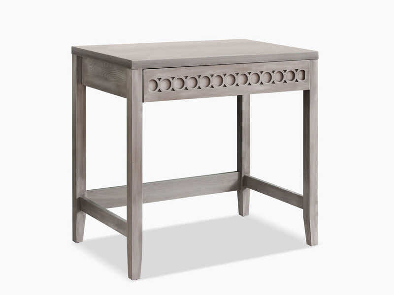 Home & Office Desk With Storage Drawer & Molina Mesh Task Chair White+Grey