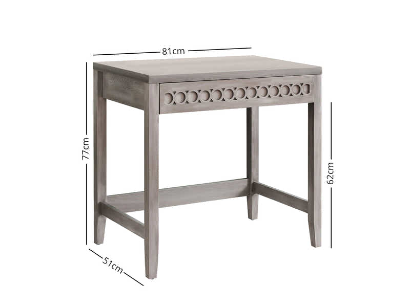 Home & Office Desk With Storage Drawer & Molina Mesh Task Chair White+Grey