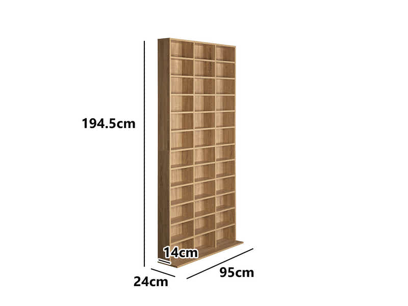 CD/DVD Storage Shelf - Natural Wood