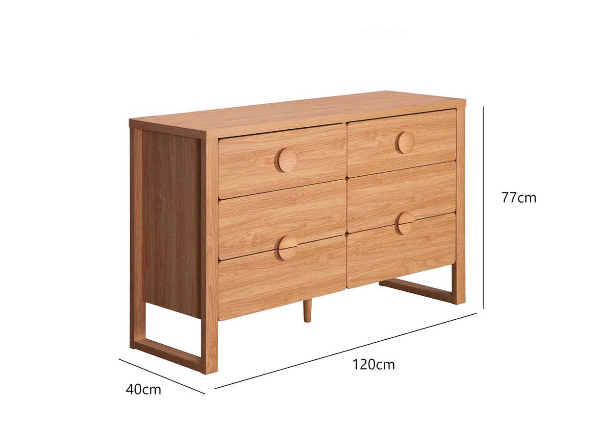 Lunare 6-Drawer Chest