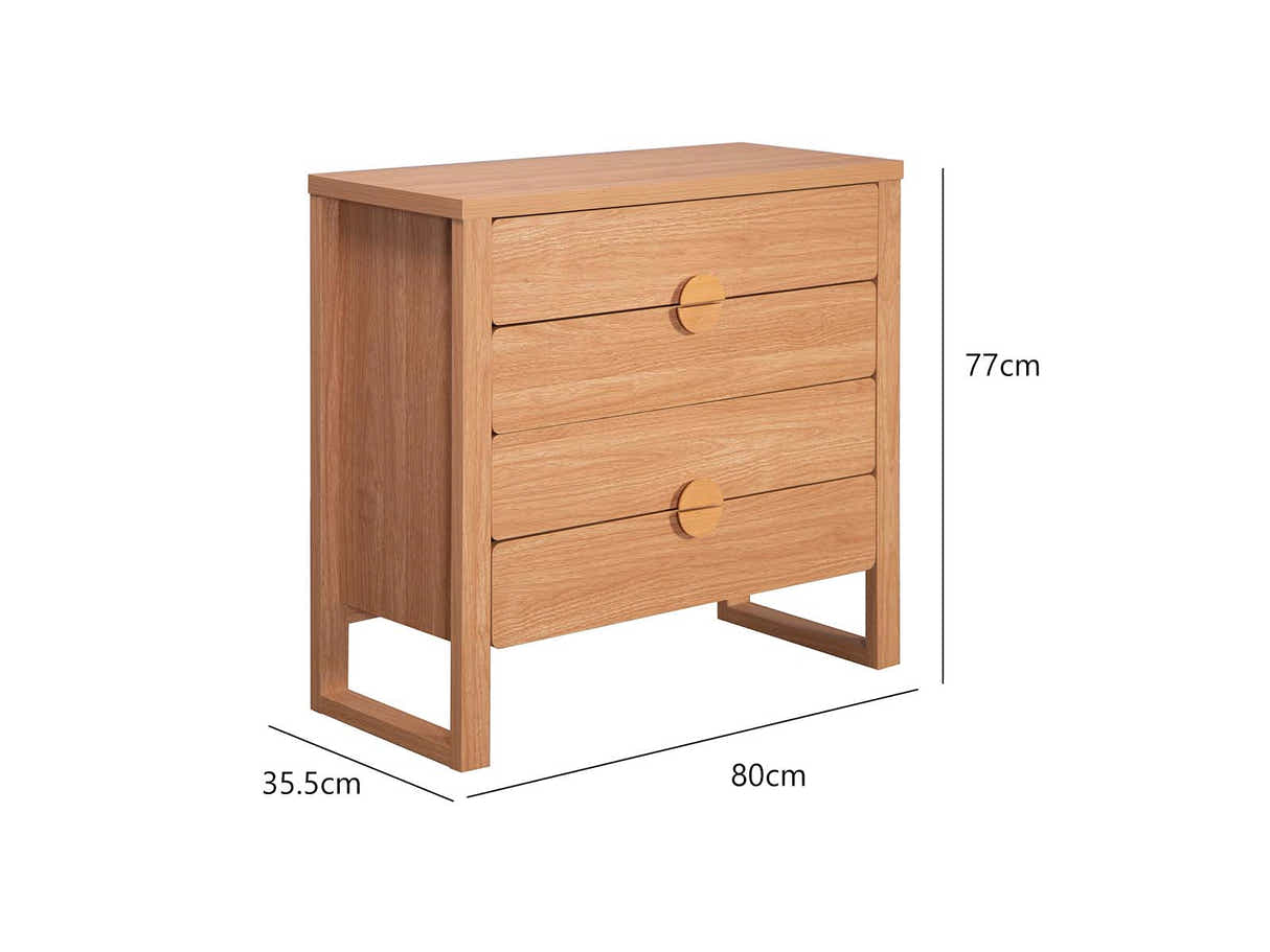 Lunare 4 Drawer Tallboy