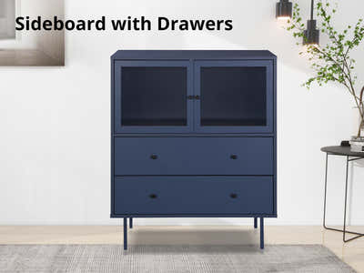 Marinbla Sideboard with Drawers - 80 cm