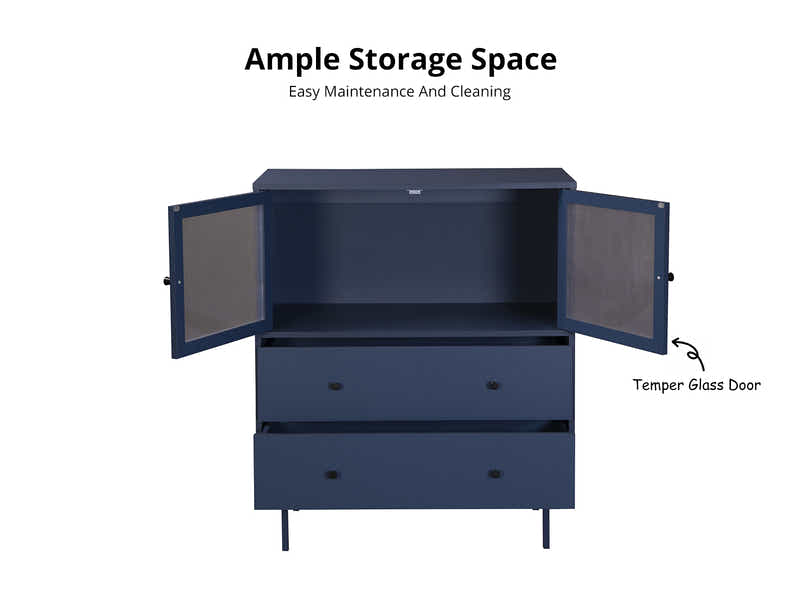 Marinbla Sideboard with Drawers - 80 cm