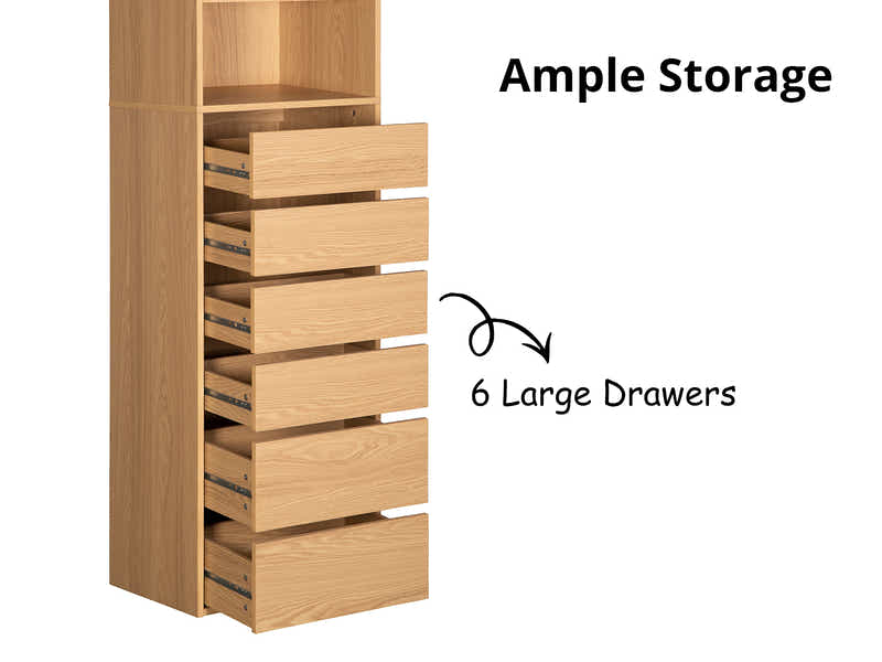 Mattone 3+6D Wardrobe Wood