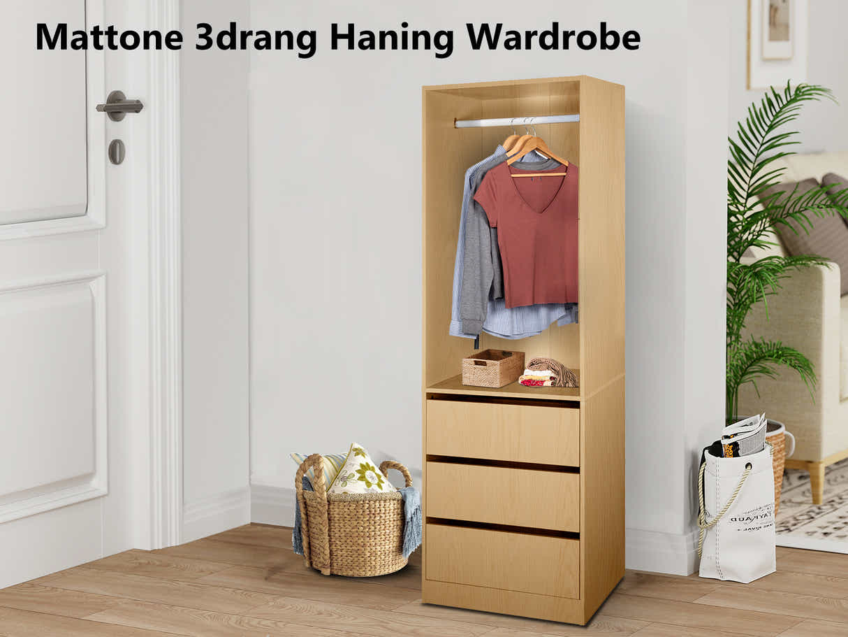 DS Mattone 3-Drawer Wardrobe with Hanging
