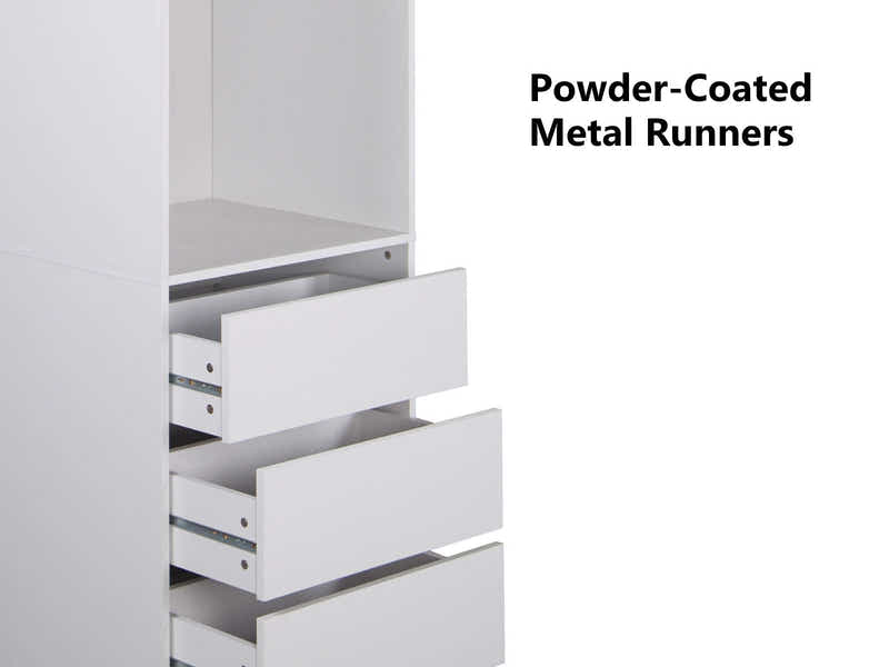 DS Mattone 3-Drawer Wardrobe with Hanging Shelf