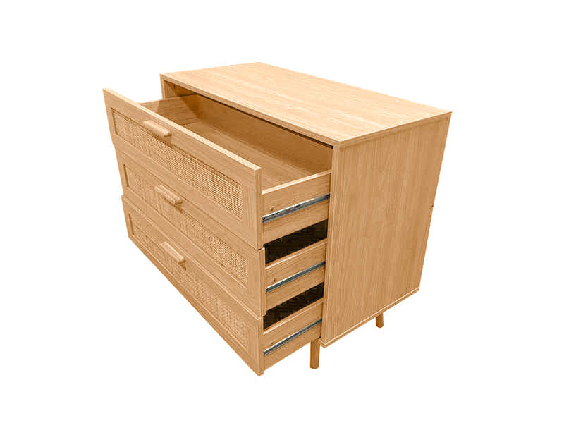 Sovo Oak Queen Bed with Naturlig Bedroom Suite