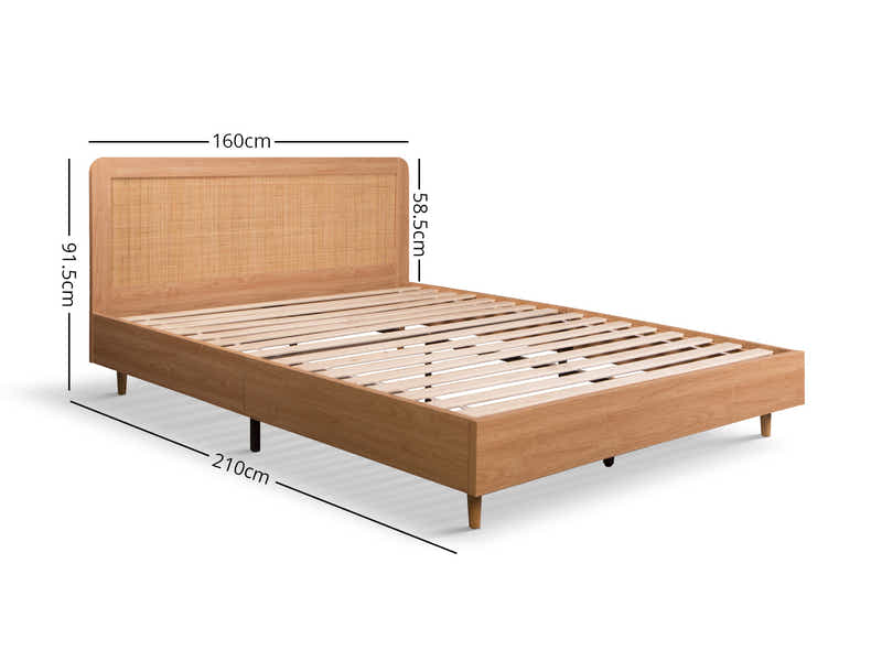 Naturlig Queen Bed Frame