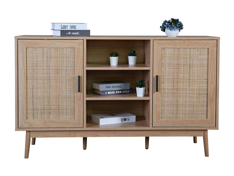 Naturlig Buffet Table with Shelves - 130 cm