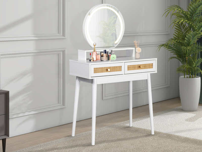 Naturlig Dressing Table with LED Light