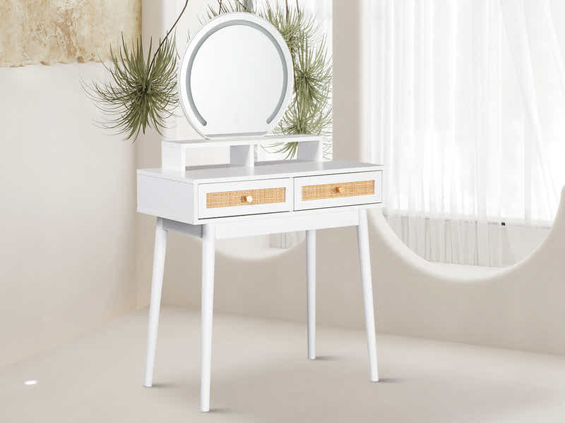 Naturlig Dressing Table with LED Light