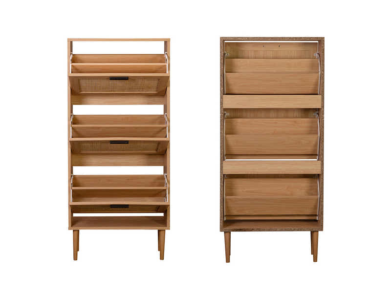 Naturlig 3-Layer Shoe Rack