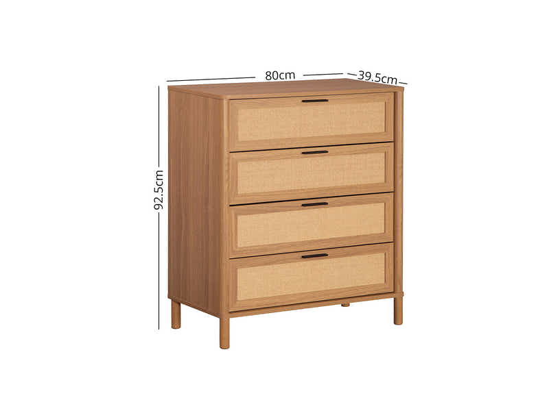 Naturlig Plus 4 Drawers Tallboy