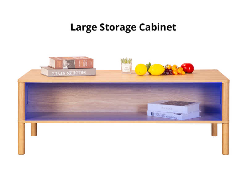 Naturlig Coffee Table with Shelf