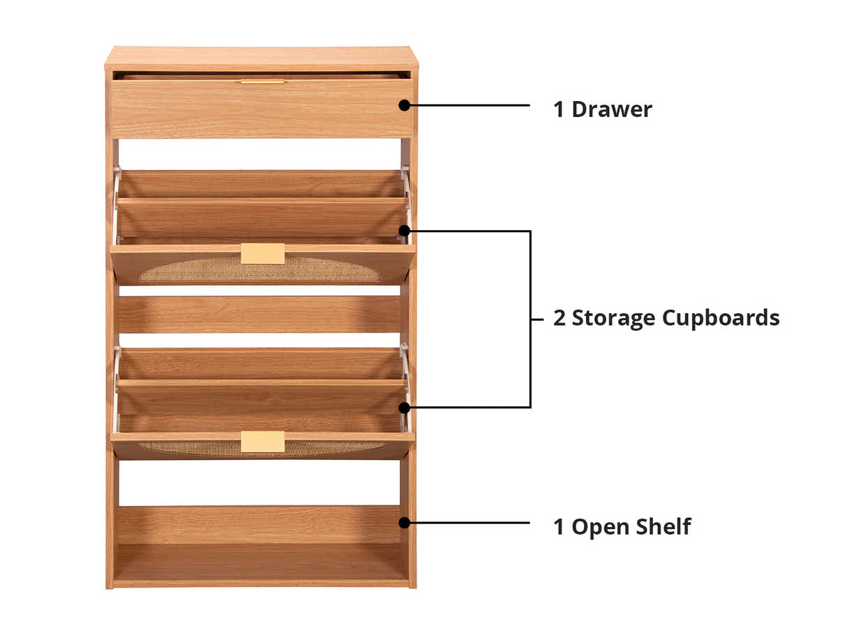Naturlig Plus 4-Layer Shoe Rack