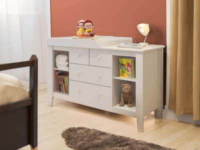 Wooden Nursery Change Table - White