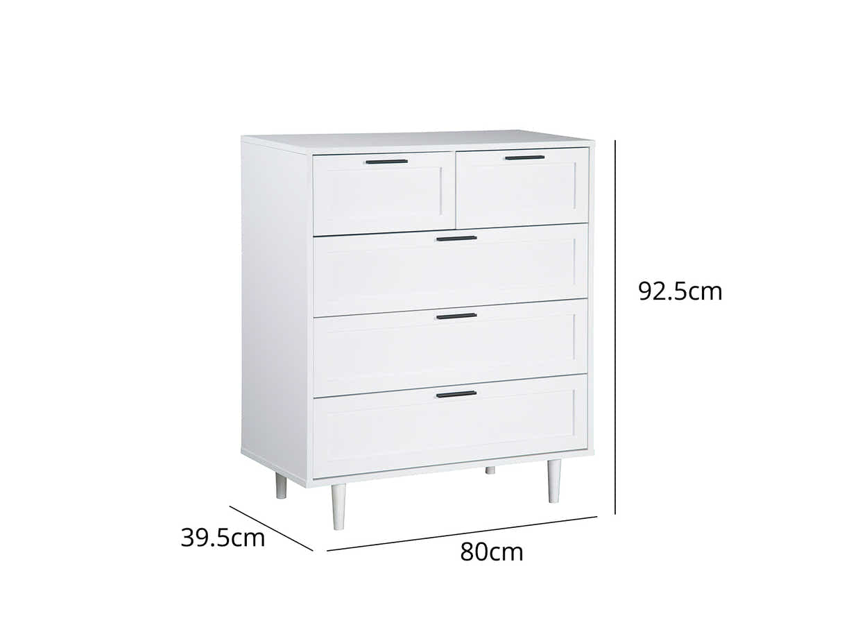 Rechteck 5-Drawer Tallboy