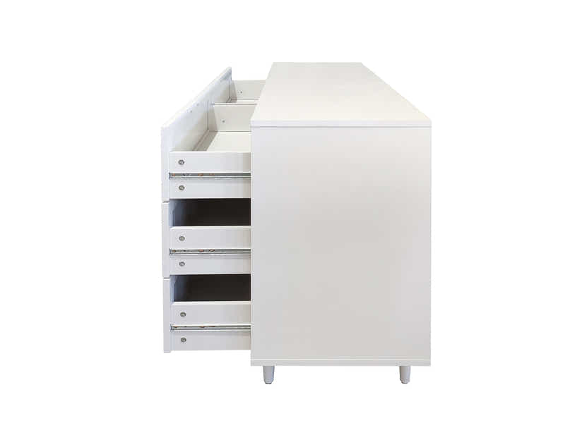 Rechteck 6-Drawer Lowboy - White