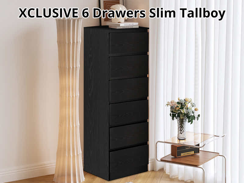 Xclusive 6-Drawer Slim Tallboy