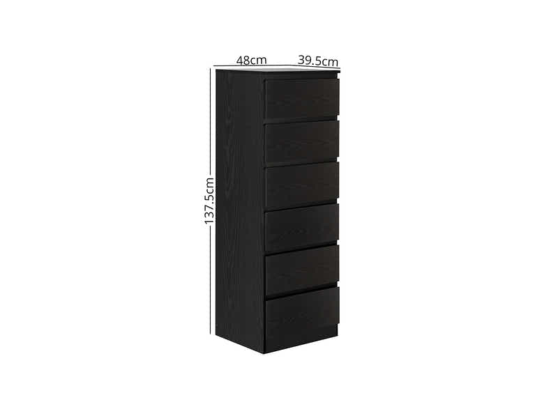 Xclusive 6-Drawer Slim Tallboy