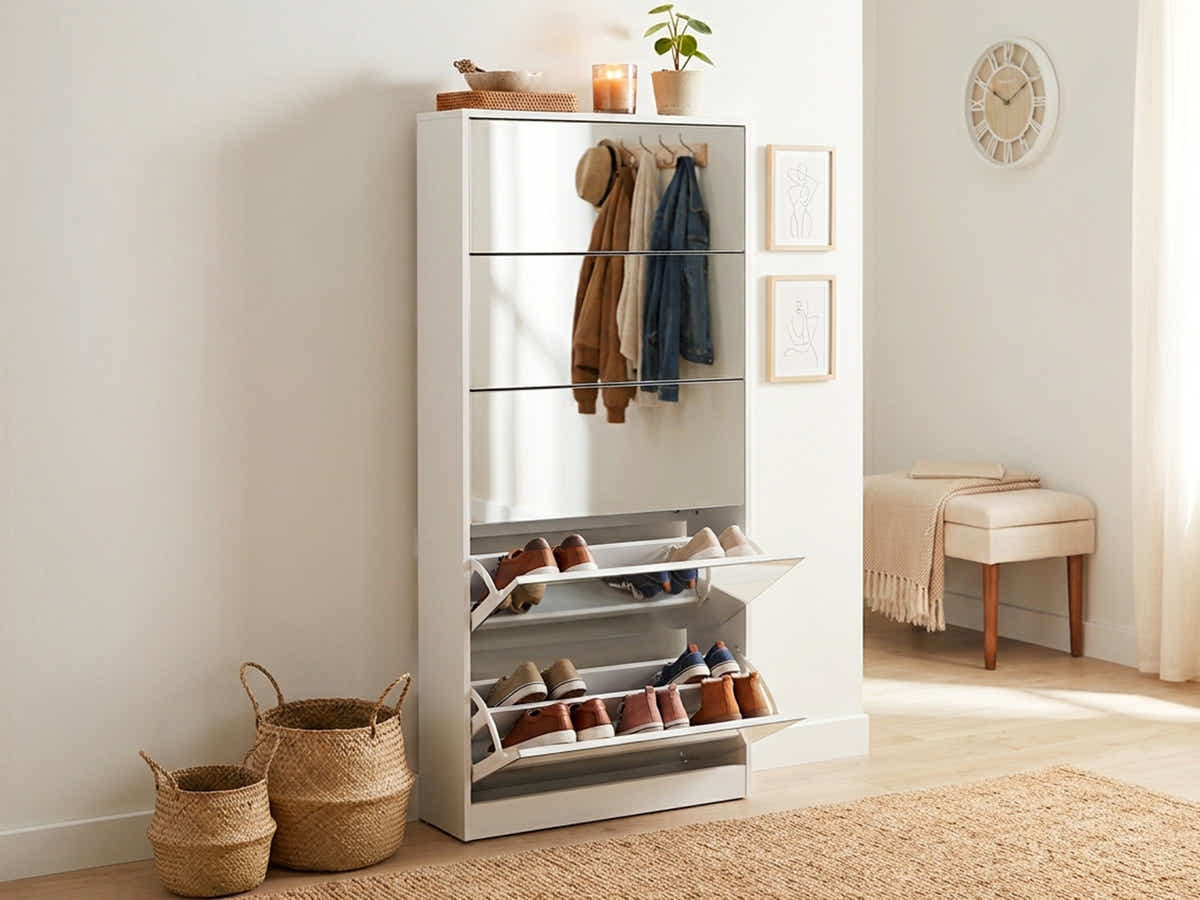 DS 5 Tier Mirror Shoe Organizer