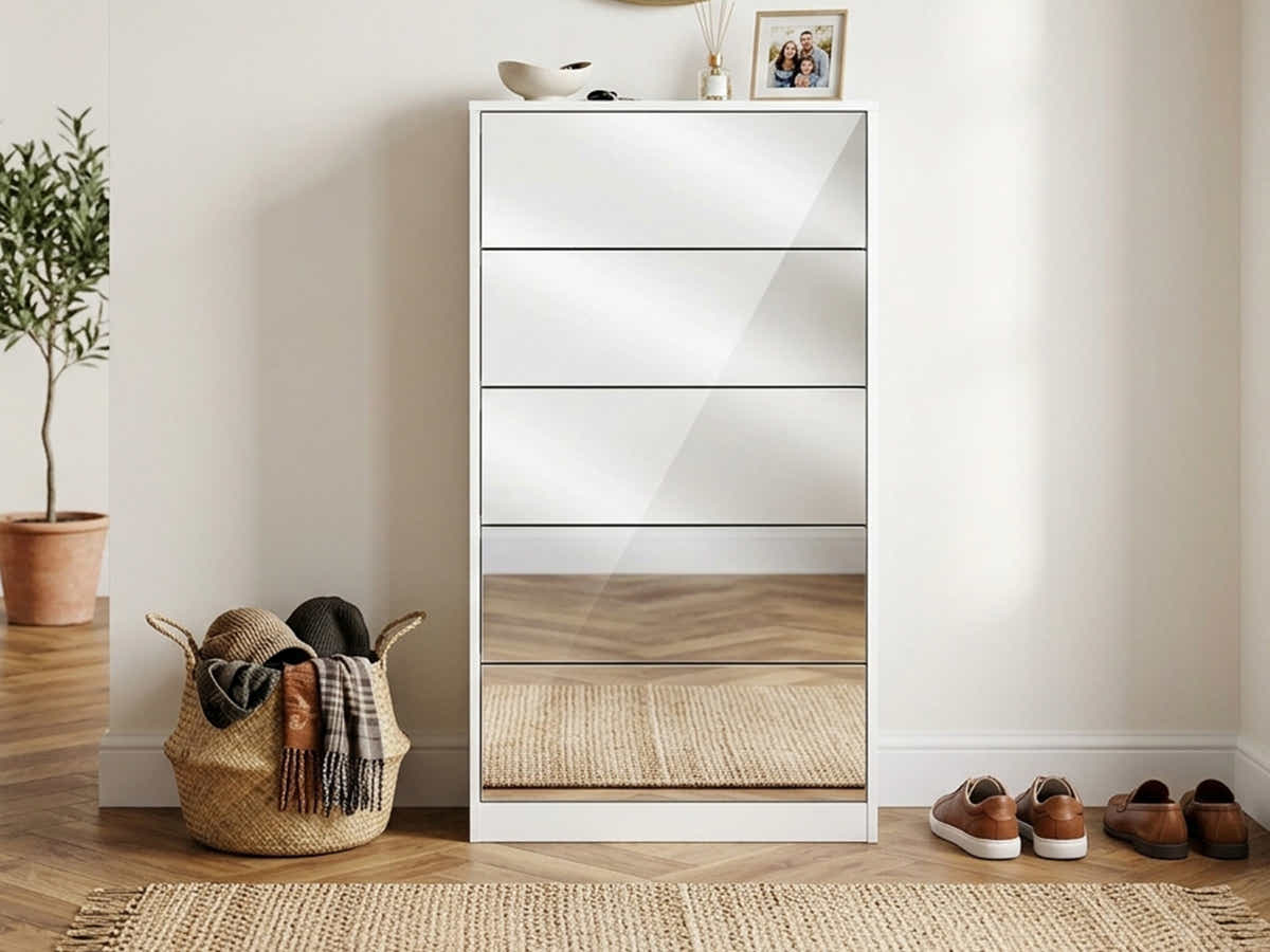 DS 5 Tier Mirror Shoe Organizer