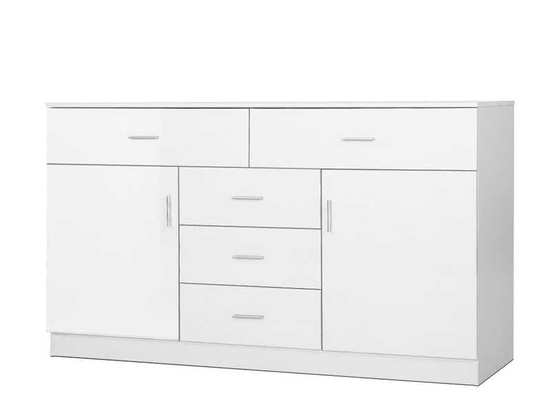 Glansig White Buffet Table - 150 cm