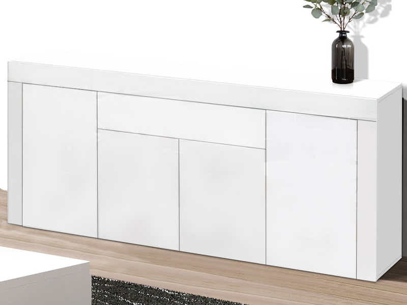 Glansig White Buffet Table - 180 cm
