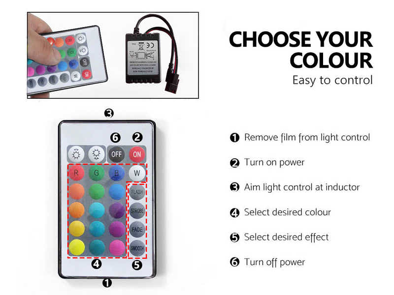 Glansig LED Entertainment Unit White - 190 cm