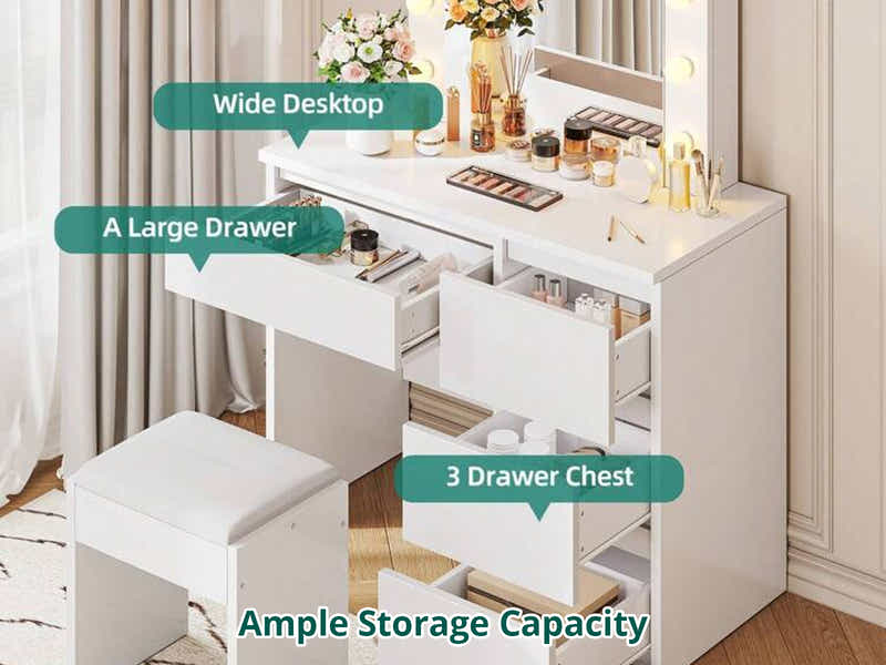 Ignited LED Dressing Table