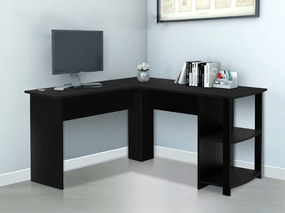 DS Korr L-shaped Office Desk - Black