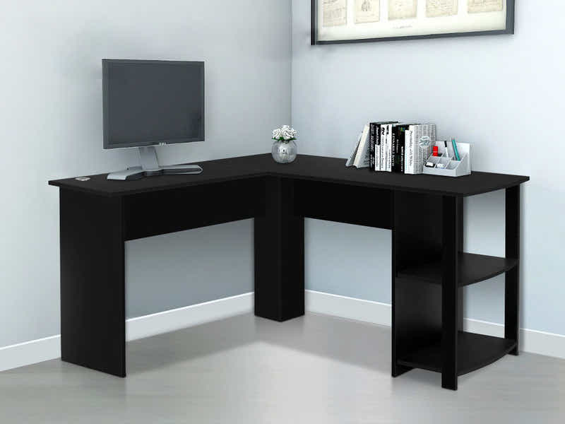 Korr L-shaped Office Desk - Black