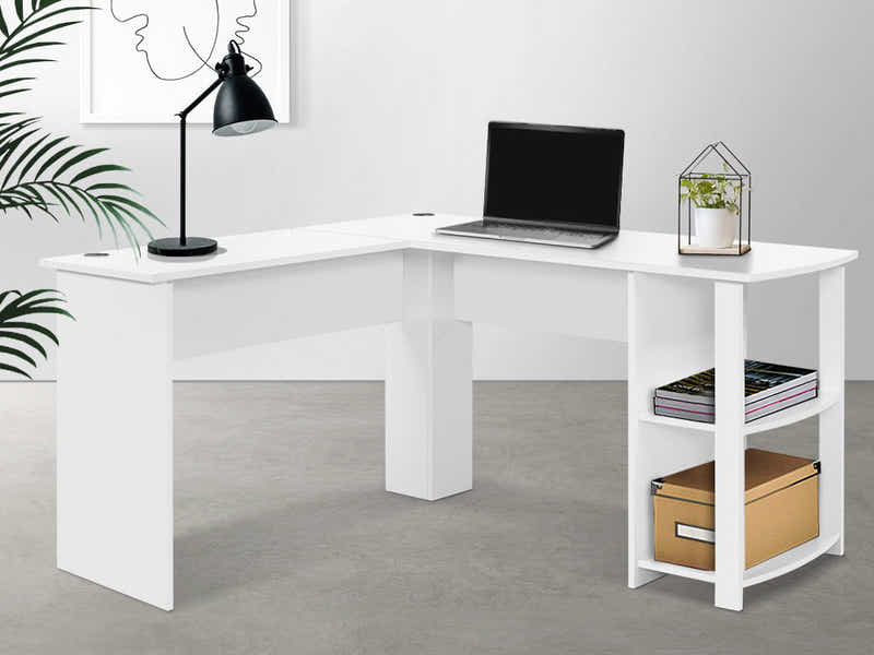 Korr L-shaped Office Desk - White