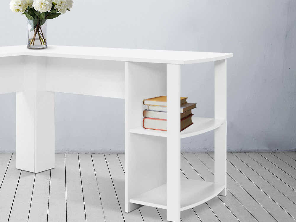 DS Korr L-shaped Office Desk - White