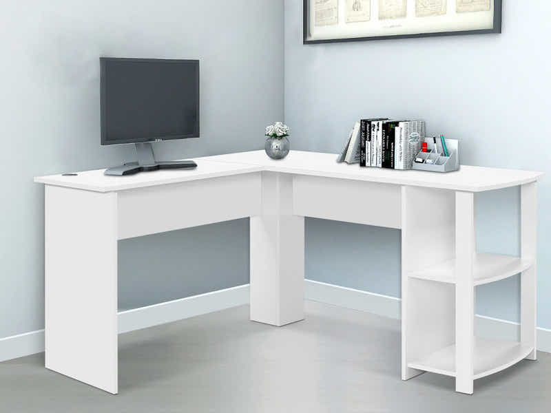 Korr L-shaped Office Desk - White