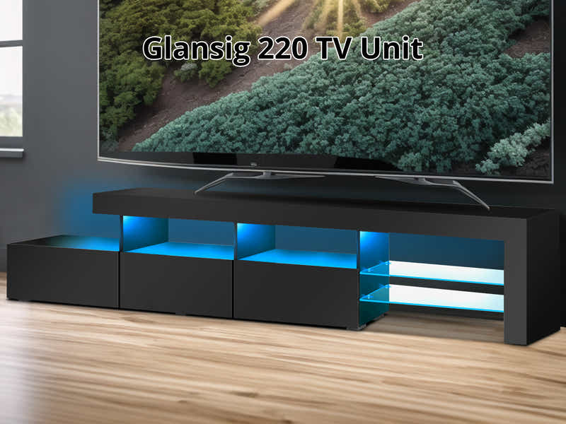 Glansig LED Entertainment Unit - 220 cm