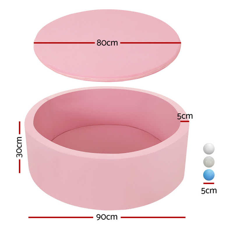 DS NA Kids Ball Pit 90x30cm Ocean Foam Play Pool Barrier Toys Children Pink