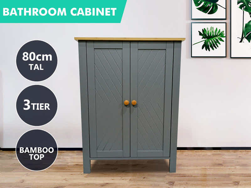 DS Bathroom/Kitchen Storage Cabinet - Grey