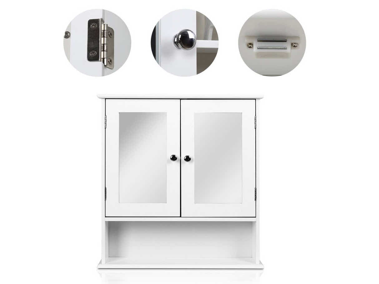 Bathroom Wall-Mounted Cabinet with Mirror