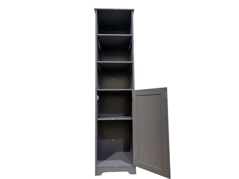 Bathroom Tower Cabinet - Grey