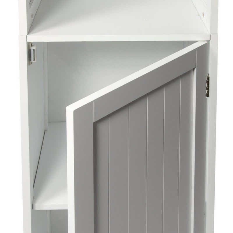 DS Bathroom Tower Cabinet - White