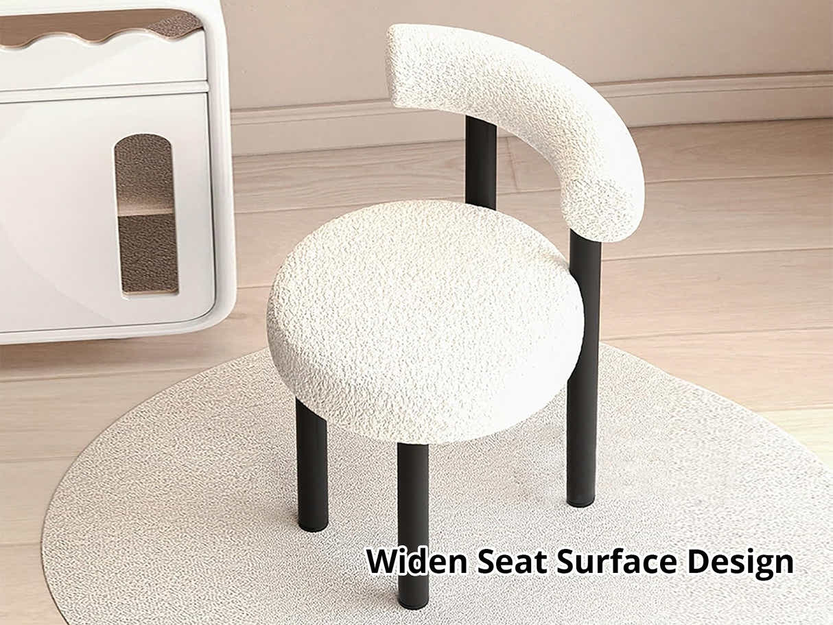 Dining Chair Fabric White