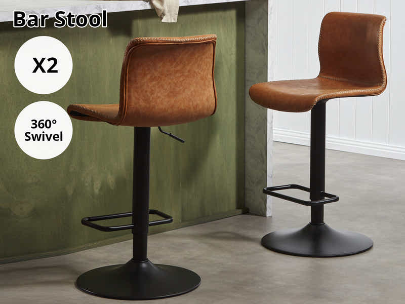 Boston Adjustable Bar Stool - Set of 2