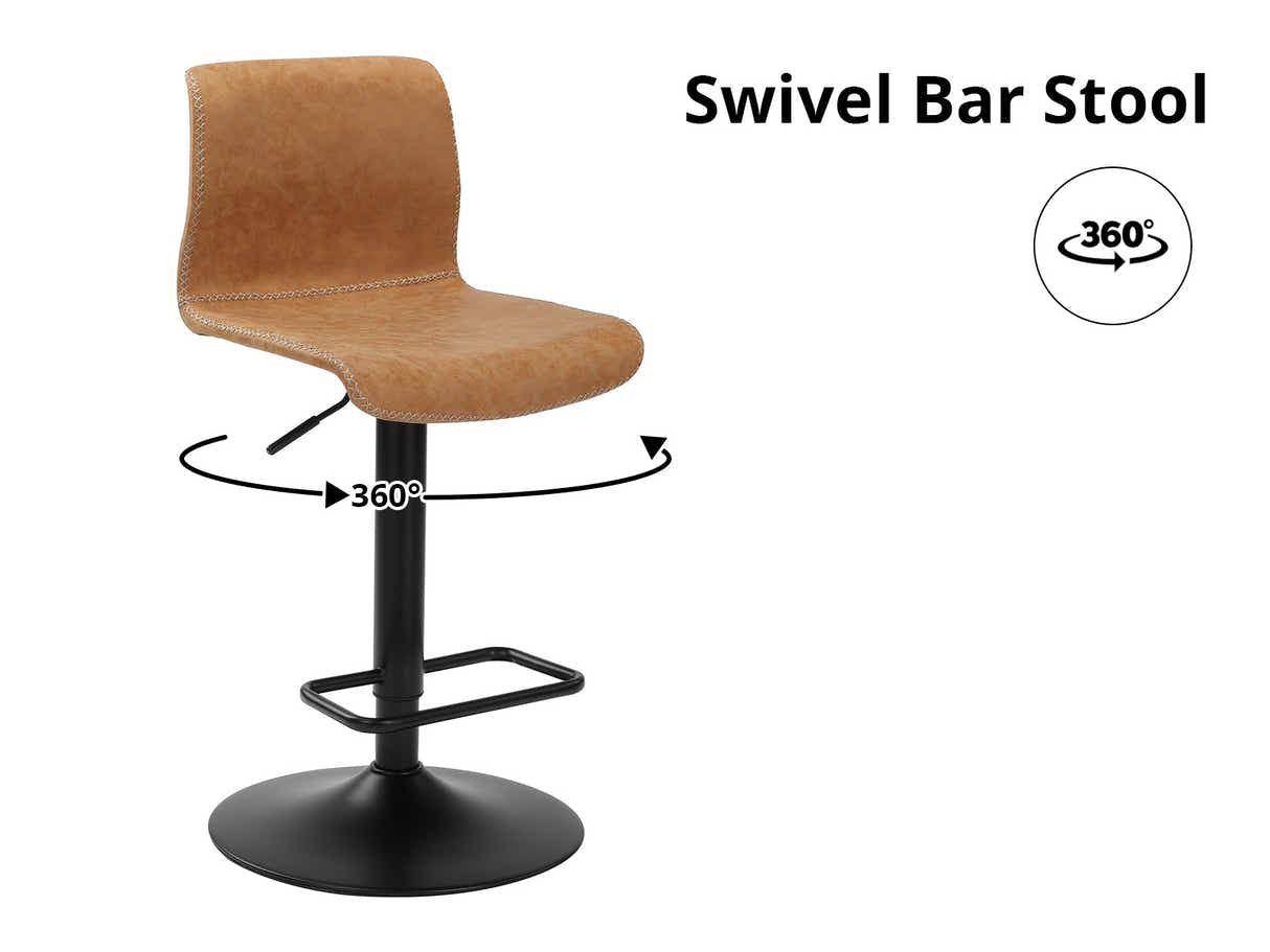 Boston Adjustable Bar Stool - Set of 2